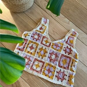 Rebellion Multicolor Crochet Tank Top